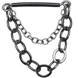 Handcrafted Black Chain Drop Dangle Nipple Ring