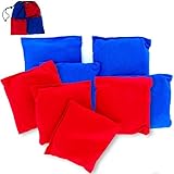 Premium Weather Resistant Duck Cloth Cornhole Bags - Set of 8 Bean Bags for Corn Hole Game