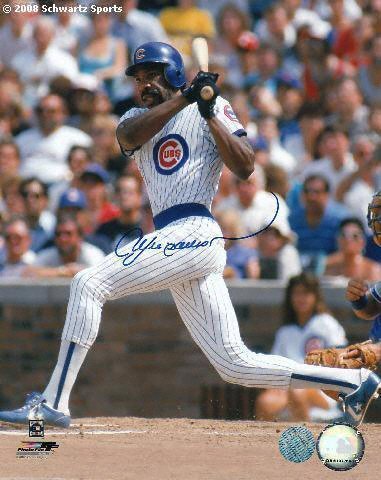 Andre Dawson Chicago Cubs Autographed 8x10 Batting Photo