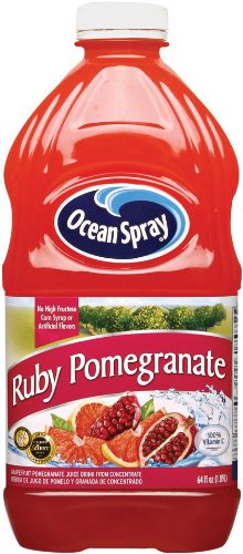 Ocean Spray Ruby Red and Pomegranate Juice Drink, 64-Ounce Bottles (Pack of 8)