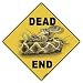 Rattlesnake Dead End Metal Warning Sign