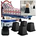 4 Pack of Black Bed Risers - 6 Inches - As Seen on TV (fls)