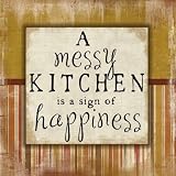 Messy Kitchen Art Poster Print by Jennifer Pugh, 12x12