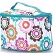 Cosmetic Toiletries Insulated Travel Train Case in Crazy Daisy by Room It Up