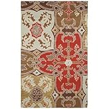 Country Red / Beige Bubblerary Rug Size: 8' x 10'