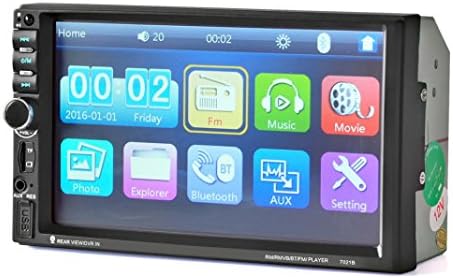 Efitty 7" Digital HD Touchscreen In-Dash Car Stereo MP5 Player Support Bluetooth FM/SD/USB/Aux Input Hands-free Power Output Remote control