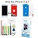 Premium Screen Replacement for iPhone 7 (4.7 inch) - 3D Touch LCD Complete - LCD Touch Digitizer Display Glass Replacement Assembly with Waterproof Adhesive, Tempered Glass, Tools, Instruction(White)