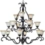 Maxim Lighting 2936LTKB Southern 15 Light Large Foyer Chandelier in Kentucky Bro