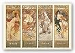 Four Seasons by Alphonse Mucha 24"x36" Art Print Poster