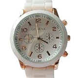 10 Various Color Sport Casual Mens Ladies GENVEA Quartz Silicone Wrist Watch Watches