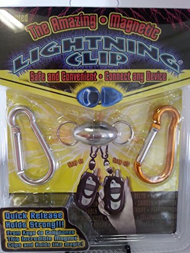The Amazing Magnetic Lightening Clip 2 Piece Break Apart Key Chain & Carabiner Keychain