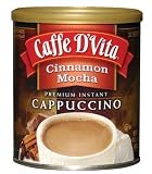 Caffe D'Vita Cinnamon Mocha Cappuccino, 16-Ounce Canister (Pack of 6)