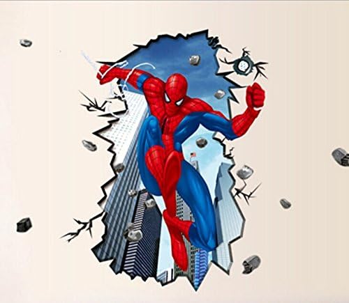 Revesun Large Super Hero Spiderman PVC Wall Sticker Decals Boys Rooms Removable Decor 80*96cm