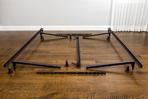 Milliard Heavy Duty Adjustable Queen/King/California King Metal Deluxe Bed Frame with Center Support and Sturdy Plastic Glides on All Legs