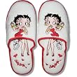 Betty Boop "Bad Dog" Women's White Terrycloth Slippers