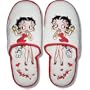 Betty Boop "Bad Dog" Women's White Terrycloth Slippers