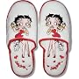 Betty Boop "Bad Dog" Women's White Terrycloth Slippers