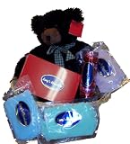 Mother's Day Gift Basket Pampering With Chocolate and Black Plush Bear