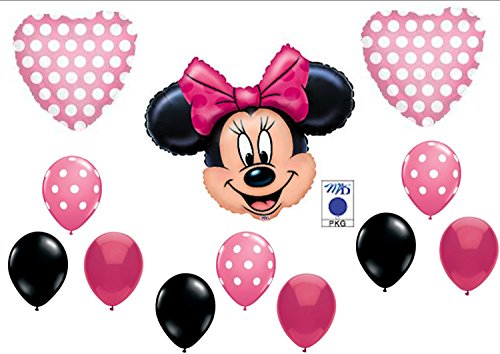 PINK MINNIE MOUSE BIRTHDAY PARTY Balloons Decorations Supplies