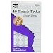 Charles Leonard Thumb Tacks - White On Safety Cards - 40/Card, 83535