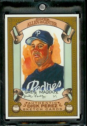 2007 Topps Allen & Ginter Dick Perez # 23 Greg Maddux San Diego Padres Baseball Card