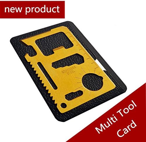 3 pcs opcc 11 in 1 Multi Tool Card Survival Credit Card Tool Fits Perfect in Your Wallet with Knife Blade-gold