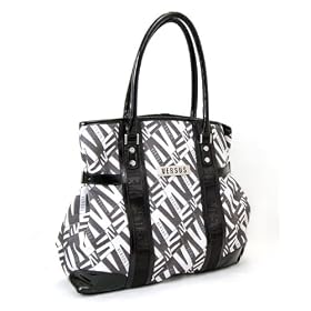 Versace Large Black & White Handbag