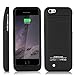 Btopllc Portable Slim Rechargeable External Battery Case External Power Bank Charger Built-in Battery Case for iPhone 6/6s 4.7 inch, 3500mAh Charger Case Powered Backup Battery Case (Black)