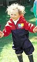 Rainwear buggy all-in-one navy/red 2-3 years