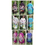 Caftan - Batik Full Size Individually Hand Painted Hawaiian Aloha Floral Caftan/Kaftan Swimsuit Cover-Up in XL and 2X Only