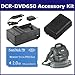 Sony DCR-DVD650 Camcorder Accessory Kit includes: SDNPFH50 Battery, SDM-109 Charger, T31764 Memory Card, VID80C Case