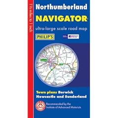 Northumberland Navigator Ultra-Large Scale Road Map: Town Plans - Berwick, Newcastle & Sunderland (Philip's Road Atlases & Maps)
