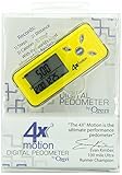 Ozeri 4x3motion Pocket Pedometer and Activity Tracker with Tri-Axis Technology, Yellow