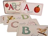 Cavallini Vintage Look English Alphabet Flash Cards in Tin