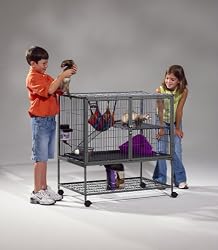 Midwest 141 Ferret Nation Single-Level Ferret Cage with Ramps, 36 Inches by 25 Inches by 38.5 Inches