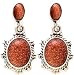 Sunstone Earrings - Sterling Silver