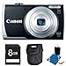 Canon PowerShot A2600 Black 16MP Digital Camera 8GB Bundle - Includes camera, 8GB Secure Digital SD Memory Card, Ultra-Compact Digital Camera Deluxe Carrying Case, 3pc. Lens Cleaning Kit