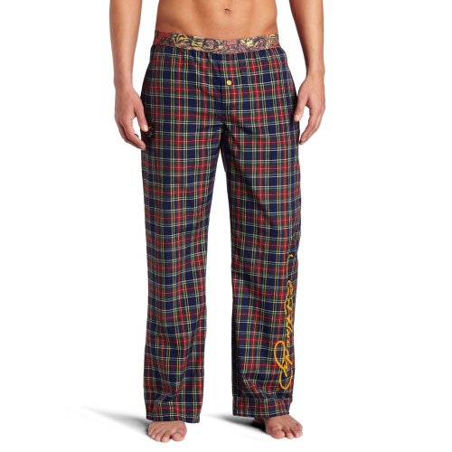 Ed Hardy Men's Open Mouth Tiger Woven Sleep Pant