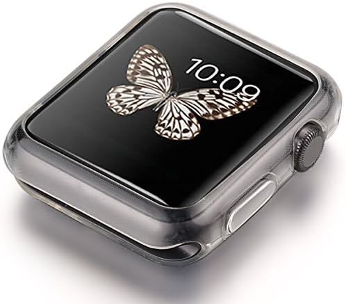 Apple Watch Case, Clear Case for 38mm Apple Watch Series 2 &amp; Series 1, 0.5mm Ultrathin Flexible Rubber Full Body Protective Cover - Clear