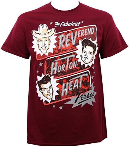 Reverend Horton Heat Maroon Poster T-Shirt (X-Large)