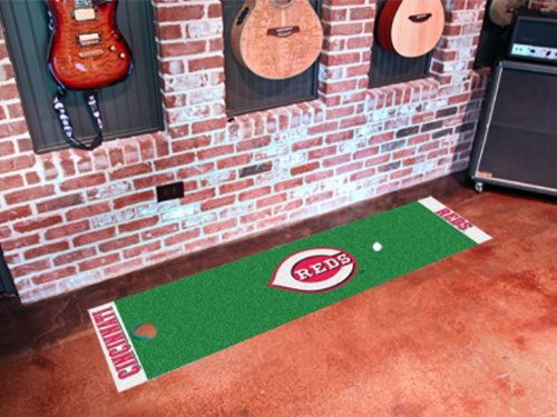 MLB Cincinnati Reds Golf Putting Green Mat Runner 1.50 x 6.00