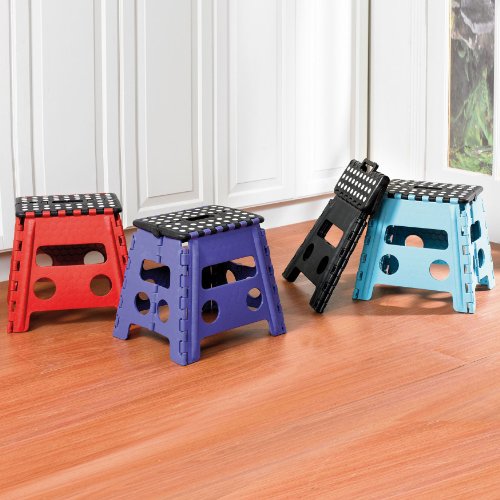 Brylane Home Compact Folding Step Stool (PURPLE,0)