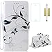 iPhone 7 Plus Case, iPhone 8 Plus Case CASELAND Wallet Case [Premium Design] Stand with Sling Flip PU Leather Case for Apple iPhone 7 Plus iPhone 8 Plus 5.5 inch Butterfly Flower