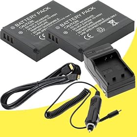 TWO Nikon 1 J1 10.1 MP HD Digital Camera System EN-EL20 Replacement Lithium Ion Batteries w/Charger DavisMAX Accessory Kit ENEL20 Bundle