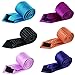 Set of 6 Elegant Neck Ties Mens Business Solid, Woven, Stripes Necktie Tie Mixed Set