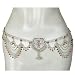 Indian Jewelry Handmade Waist Belly Chain Sterling Silver 36.75 Inches