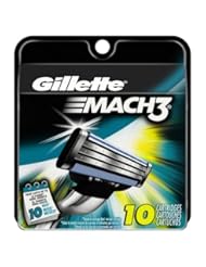 Health and Beauty: Gillette Mach3 Base Cartridges 10 Count (packaging may vary) - Gillette