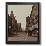 Downtown 17th Street Denver Colorado 1900 Photo Wall Picture Black Framed Art Print