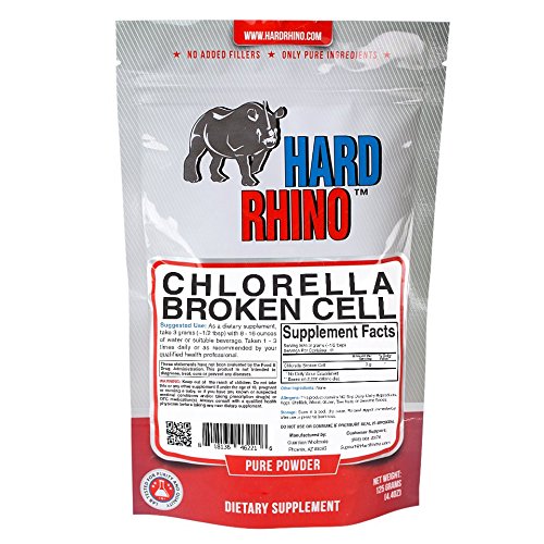 Hard Rhino Chlorella Broken Cell Powder, 125 Grams Hard Rhino Chlorella Broken Cell Powder, 125 Grams