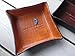 3rd Anniversary Gift. St. Augustine Quote Inscribed Leather Desk Tray.